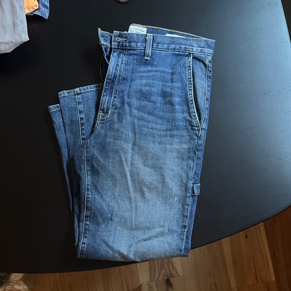 Nili Lotan Cropped Carpenter Jeans in club wash